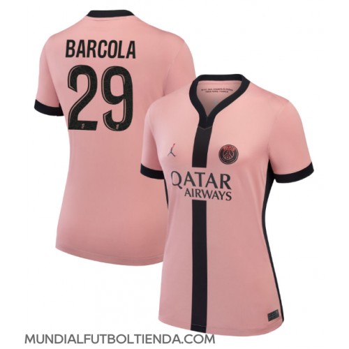 Camiseta Paris Saint-Germain Bradley Barcola #29 Tercera Equipación Replica 2024-25 para mujer mangas cortas